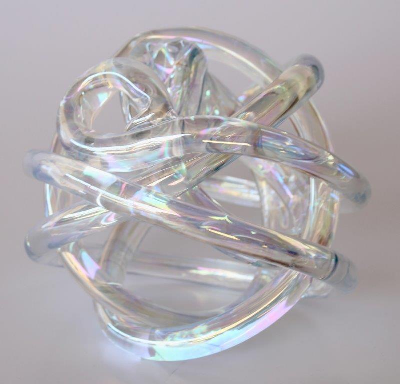 Extra Large Clear Fluorescent Glass Knot